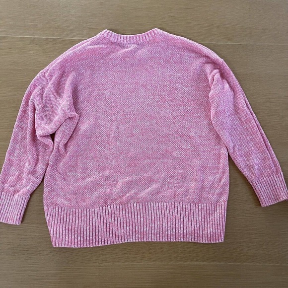 Women's Torrid Size 1X Pullover Drop Shoulder Sweater Baby Pink - Picture 3 of 6